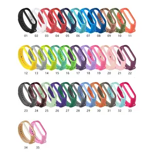 Penjualan Laris Penggantian Gelang Jam Tangan Gelang Silikon Tali Jam Sabuk Gelang Silikon untuk Mi Band 3 4 5 6 7