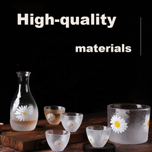 Flacon à <span class=keywords><strong>Whisky</strong></span> en cristal pour décanteur de vin, ml, style japonais, service à thé, ensemble de verre à saker chaud, avec baril de bouteille - Product Image 6
