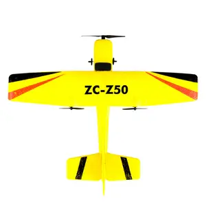 HoShi-avión planeador de control remoto ZC Z50 para niños, juguete infantil de 2,4G, 2 canales, 340mm, Wingspan EPP