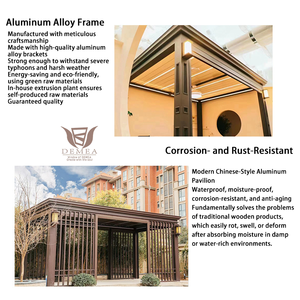 Gazebo en chaume DEMEA avec moustiquaire, pavillon <span class=keywords><strong>de</strong></span> patio extérieur, <span class=keywords><strong>abri</strong></span> solaire en hutte tiki, auvent <span class=keywords><strong>de</strong></span> <span class=keywords><strong>jardin</strong></span> imperméable - Product Image 4