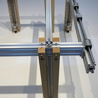 Support de table en profilé aluminium DIY, axe optique, support de mobilier personnalisé pour bureau en verre, accessoire de bureau d'ordinateur