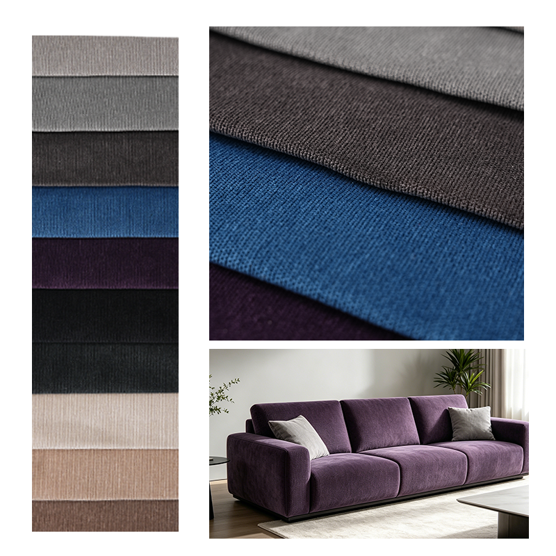 Wejoy Wholesale 100 Polyester 28 Strips Corduroy Fabric for Sofa Upholstery