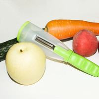 Alat pengupas rumah tangga multifungsi, pisau Paring tipe penyimpanan plastik Melon & buah PP dengan kotak Planer pisau cukur