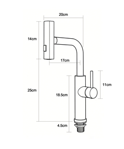 Robinet de cuisine traditionnel 2026 à 2 voies, finition nickel brossé, col long, mitigeur d'évier de cuisine durable, robinet de cuisine extractible de fabrication allemande - Product Image 2
