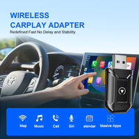 Adaptateur sans fil CarPlay Android Auto Plug and Play 2-en-1 BT5.4 5.8G WiFi RTL8730 USB-A Type-C avec reconnexion automatique
