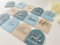 Acrylic Arch Baby Milestone Cards: Embrassez la joie des jalons Créez des souvenirs durables à chaque pas Acrylic Arch Baby Milestone