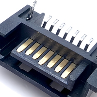 Connecteur Soulin SATA 7 broches Triple Wrap SMT universel LCP demi-laiton IP67 PCB 15U pour cartes mères d'ordinateurs