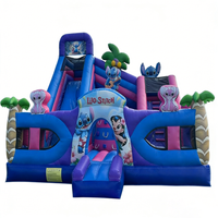 Château gonflable Stitch Bounce House Lilo & Stitch avec toboggan, PVC écologique, capacité 500 kg