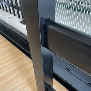 Valla de seguridad para puerta portátil con recubrimiento de polvo Negro, Ciervo, ganado, 8 pies, 4 rieles, tablero de acero, valla para rancho de caballos - Product Image 5