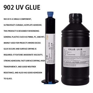 EXLUB 902 Pegamento Adhesivo UV Universal para Plástico y Vidrio, Líquido, 1 kg - Product Image 2