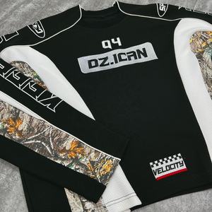 T-Shirt Termica a Maniche Lunghe QIANSHI in Cotone di Lusso con Motivo Mimetico Retrò e Ricamo Personalizzato - Product Image 4