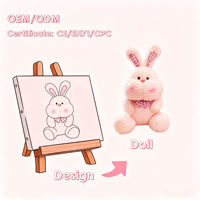 Peluche personnalisable de haute qualité sans rembourrage, sans fermeture éclair, non rembourrée, DIY, lapin, ours, singe, jouet en peluche personnalisé