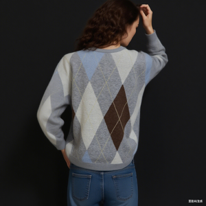Argyle Jacquard Wool Cardigans With Buttons Women'<strong>s</strong> <strong>Sweater</strong> Autumn Winter Hot-sale Wool <strong>Sweater</strong> - Product Image 1