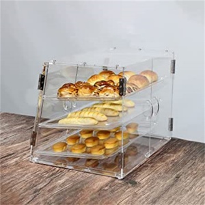 Exclusive Design Acrylic 3-tier Pastry Display for Customized Clear Countertop Bakery Bread Case YGL YGL-222 - Product Image 2