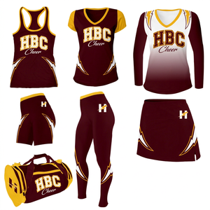 Ensembles d'uniformes de cheerleading pour adultes fabriqués au Pakistan à bas prix, tissu doux, personnalisables, haute qualité - Product Image 1