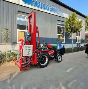 Pompes à eau mobiles sur roues faciles à utiliser de 50m à 200m, montées sur tracteur, petites plateformes de forage de puits d'eau - Product Image 2