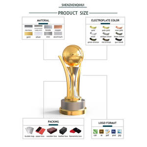 奖杯制造商设计3D模型金属工艺品礼品运动奖杯定制金属奖杯 - Product Image 6