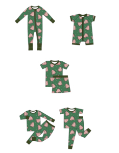 Qingli OEM, sans MOQ, pyjamas personnalisés en bambou pour enfants, ensemble de pyjamas à manches longues, pyjamas de Noël pour enfants de 5 à 10 <span class=keywords><strong>ans</strong></span> - Product Image 2