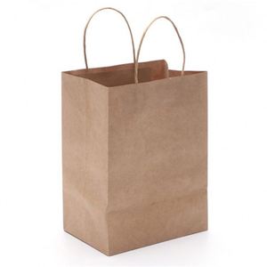 Bolsas de Papel Kraft Marrón para Llevar Comida, Biodegradables, para Restaurantes de Comida Rápida, Personalizadas con Impresión, para Tiendas - Product Image 3