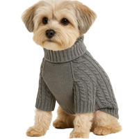 Vêtements pour chiots épais et chauds en gros, vêtements d'hiver de luxe pour animaux de compagnie, vêtements pour chiens, pull en tricot confortable, veste