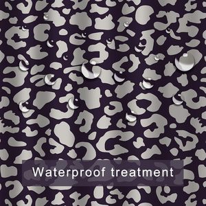 3D Leopard <b>Shower</b> Curtain <b>Set</b> Luxury <b>Black</b> Cheetah Print Polyester Fabric with 12 Hooks for Bathroom Home Decor - Product Image 4