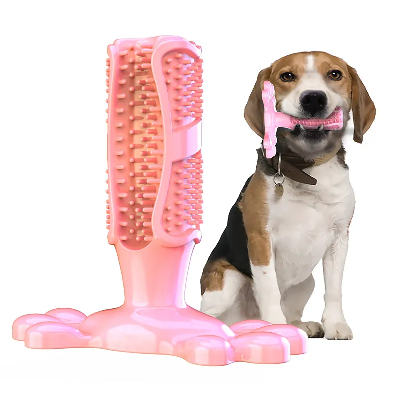 Escova de dentes para cachorro, brinquedo que escova os dentes, animais de estimação, ecológica