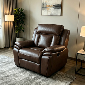 Canapé modulable en cuir PU à inclinaison manuelle, ensemble 3+2+1 places, confortable avec accoudoirs larges pour salon, villa, salle de sport - Product Image 6