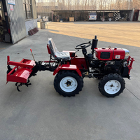 Tracteur agricole multifonctionnel à roues, diesel, 12hp, 15hp, 18hp, avec chargeur, à prix abordable