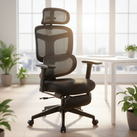 Fauteuil de bureau ergonomique inclinable en maille, confortable, avec repose-pieds réglable, pour cadres et dirigeants - Vente en gros fabricant