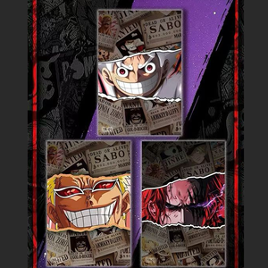 DL One Piece Anime Shikishi Board Affiche d'art estampée à la feuille d'or, Collection limitée Motifs nautiques, pour <span class=keywords><strong>les</strong></span> fans de Luffy, Décoration de chambre - Product Image 4