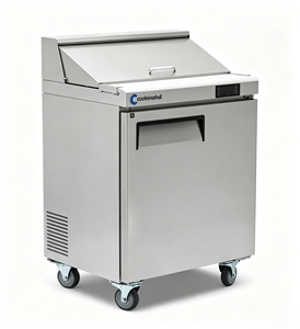 Barra de Ensaladas Comercial de Acero Inoxidable UL, Refrigerador de Preparación de Sándwiches con Una Puerta y Enfriamiento por Aire, Banco de Trabajo Refrigerado - Product Image 2