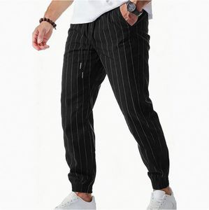 Nuovi Pantaloni Casual <span class=keywords><strong>a</strong></span> <span class=keywords><strong>Righe</strong></span> in <span class=keywords><strong>Lino</strong></span> per Uomo 2026, Vestibilità Comoda Stile Americano, Pantaloni Sportivi per Tutte le Stagioni - Product Image 3