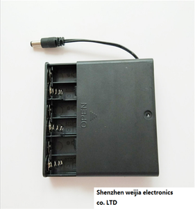 Boîtier de support de batterie étanche <span class=keywords><strong>9V</strong></span> 6AA avec couvercle et interrupteur et prise cc - Product Image 2