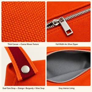 Low MOQ Custom Logo <strong>Makeup</strong> <strong>Bag</strong> Canvas Cosmetic <strong>Bag</strong> with Handle Zipper <strong>Large</strong> Capacity Portable Hanging Travel Pouch <strong>Bag</strong> for Women - Product Image 4