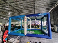 Arène de football gonflable robuste pour l'entraînement des drones, grande arène de football gonflable pour drones avec filet de sécurité pour compétition en extérieur