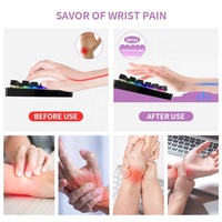 Tapis de clavier ergonomique personnalisable rose fleuri avec repose-poignets, base antidérapante en PU et silicone, et ensemble de tapis de bureau en mousse à mémoire de forme pour souris de jeu