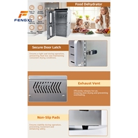 FXR Commerciële Voedsel Dehydrator Machine 48 Lagen Groente Fruit Beef Jerky Droger SUS304 RVS Droogapparatuur