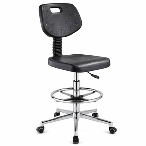 Tabouret de laboratoire professionnel avec dossier, <span class=keywords><strong>chaise</strong></span> de laboratoire avec roulettes et repose-pieds pour laboratoire pharmaceutique de qualité - Product Image 2
