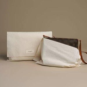 Pochette à cordon en lin et polyester biodégradable, emballage cadeau, logo personnalisé, couleur personnalisée, plusieurs tailles, pour les soins de la peau - Product Image 4