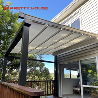 Auvent pare-soleil de terrasse en tissu PVC auvent de patio pliant motorisé toit rétractable