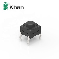 Interrupteur Tactile Broches À Souder 4pin Rohs 12v Étanche 6x6mm Momentané 12v DC 4 Plat Rond Min. 8mm -25 C ~ + 70 230gf/330gf TSW06112