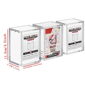 Boîte de protection transparente ultra-épaisse en acrylique pour cartes Pokémon 151, version américaine, lot spécial booster - Product Image 3