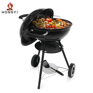 Barbecue portable au charbon de bois Hongyi Outdoor, en acier, 20 pouces, avec roues, pour la cuisine en plein air - Product Image 1