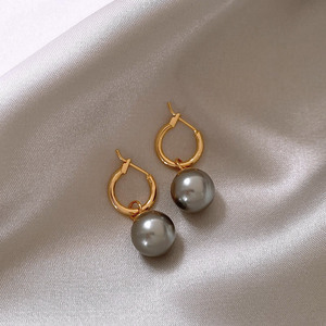 Nouvelles Boucles d'Oreilles Pendante Perle Tendance, Boucles d'Oreilles Créoles Rondes pour Femmes, Accessoires Féminins, Bijoux de Mariage Tendance - Product Image 4