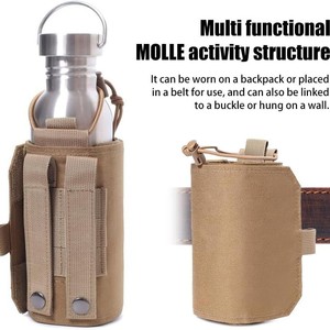 Adjustable Waist-Mounted Water Bottle Bag 50cm <b>Khaki</b> Insulated Outdoor Sports Jogging <b>Backpack</b> - Product Image 5
