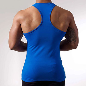 OEM personalizado de los hombres de gimnasio Chaleco de moda azul camiseta sin mangas nuevo diseño para El culturismo y entrenamiento de punto de Talla grande-al por mayor - Product Image 2