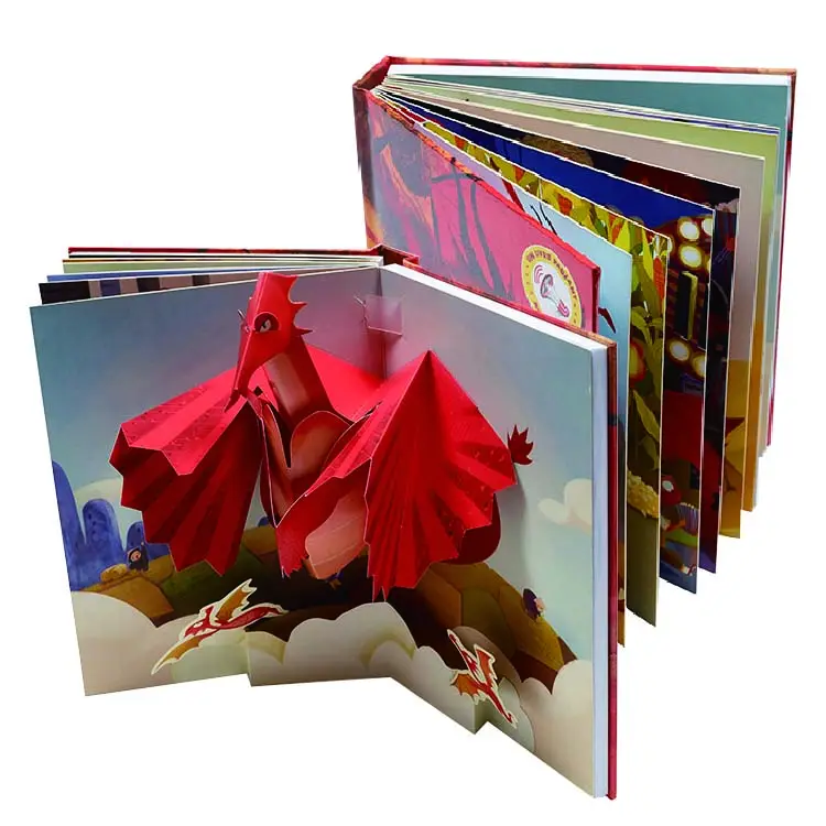 Hardcover Board Design Personalizado Livro Impressora 3D Pop Up História Educação Livros Para Crianças Impressão