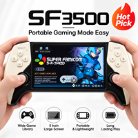 Console de jeu portable SF3500, écran HD de 5 pouces, jeux rétro, double joystick, batterie rechargeable de 3500 mAh, mise en miroir sur TV
