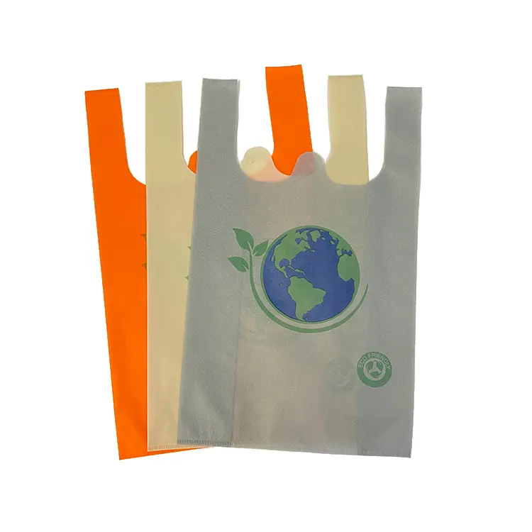 Venta caliente barato reutilizable personalizado impreso TNT bolsa no tejida para ir de compras