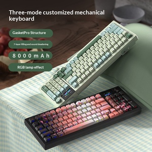 Tri Mode Hot Swappable Mechanical Keyboard Bluetooth Wireless Gaming <b>Office</b> <b>Computer</b> Keyboard - Product Image 1